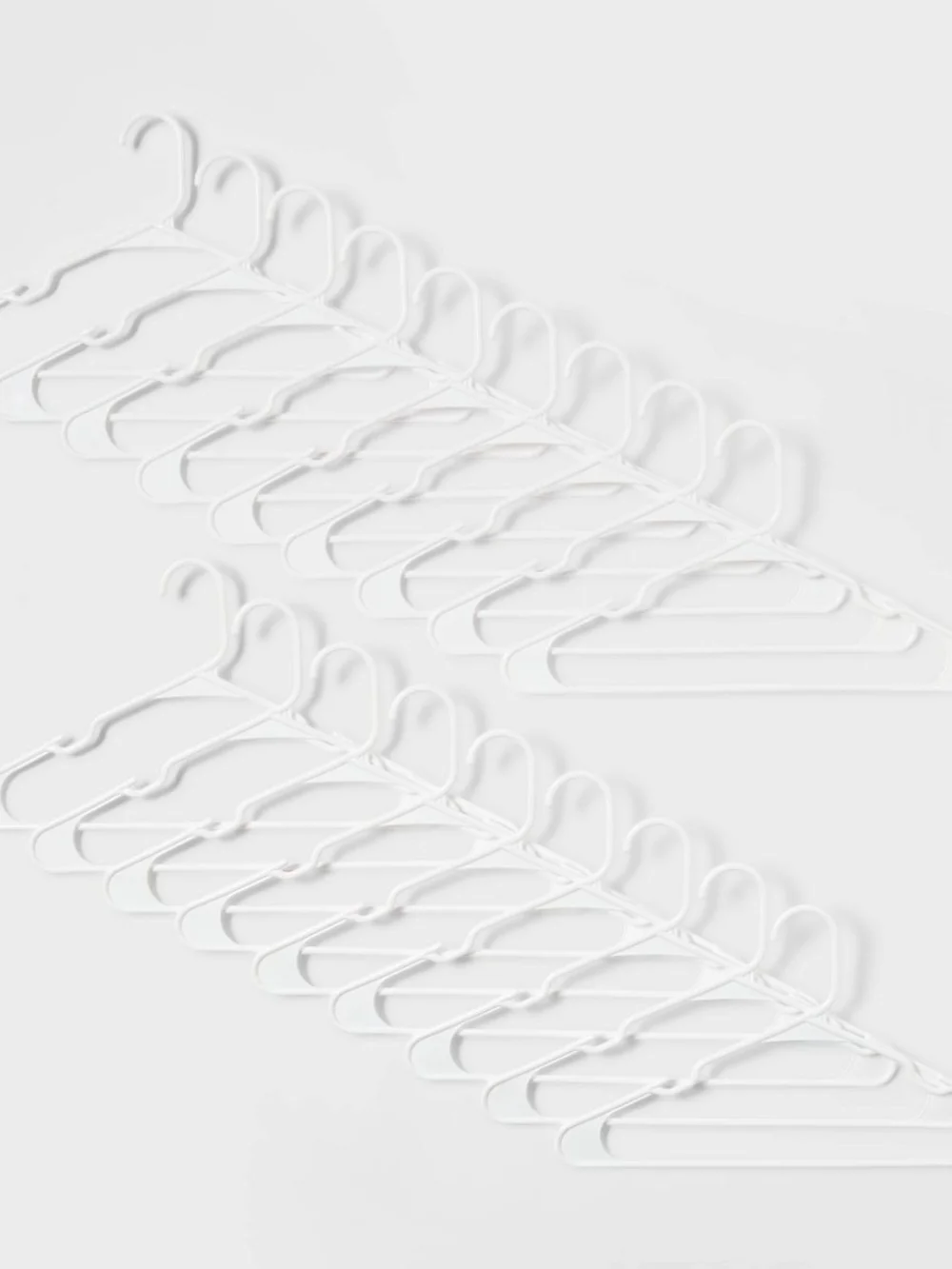 White Plastic Clothes Hangers - 36 Piece Set for Home Organization